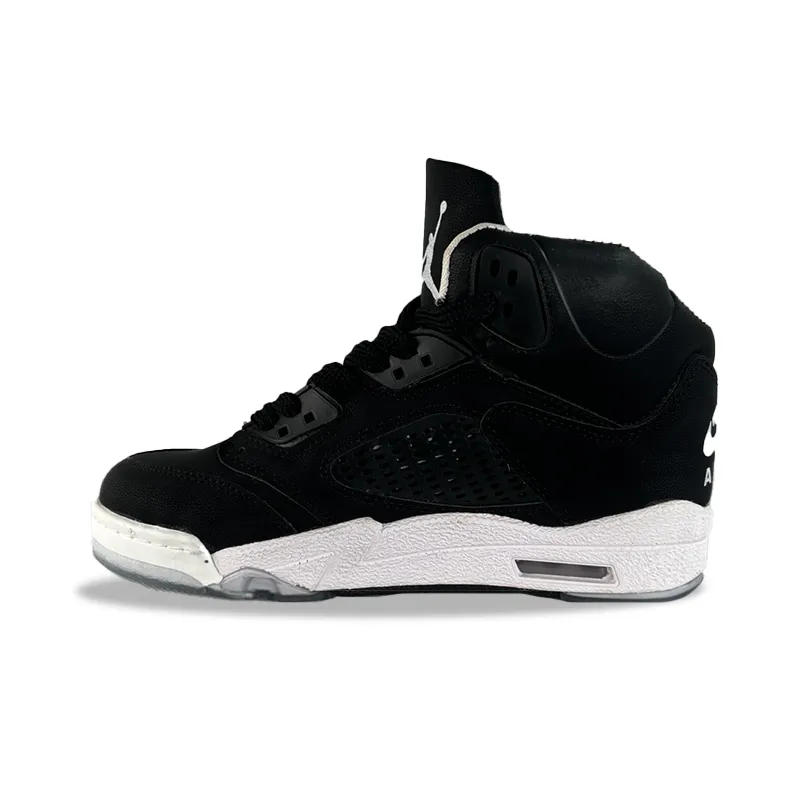 گالری تصاویر کتونی نایک جردن 5 مشکی سفید ساقدار